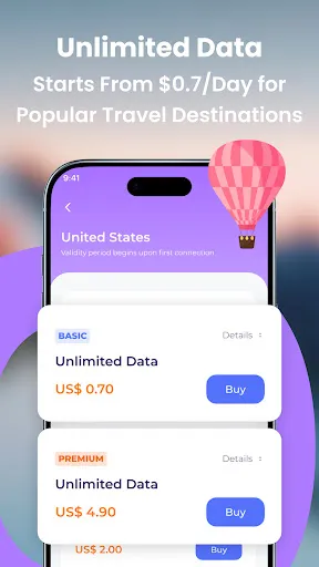 Скриншот 3 — RedteaGO - eSIM Phone Internet
