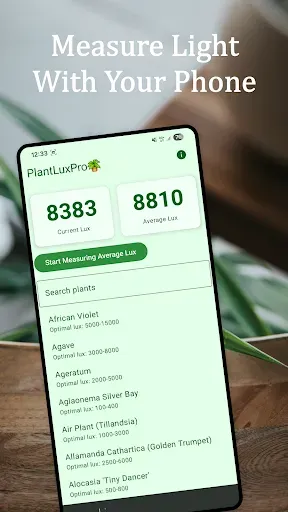 Скриншот 1 — PlantLux - Plant Light Meter