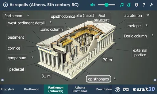 Скриншот 4 — Acropolis educational 3D scene