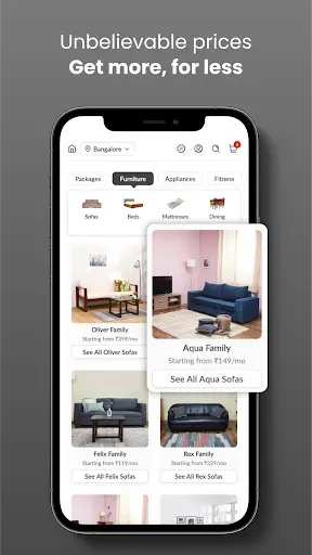 Скриншот 3 — Rentomojo - Furniture on Rent