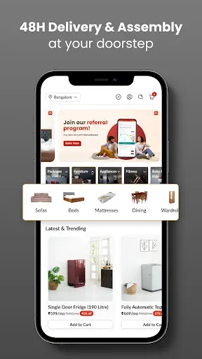 Скриншот 6 — Rentomojo - Furniture on Rent
