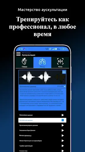 Скриншот 8 — Аускультация | Сердечные тоны