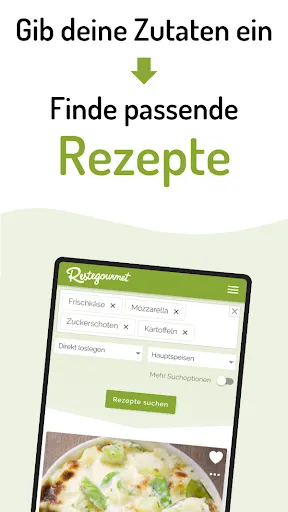 Скриншот 1 — Restegourmet: Rezeptsuche & KI
