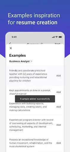 Скриншот 4 — Resume Builder: PDF Resume App