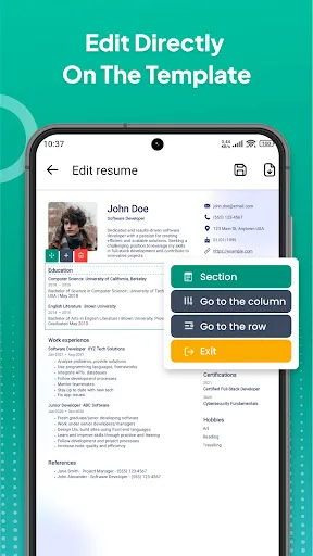 Скриншот 4 — Resume Builder - AI CV Maker
