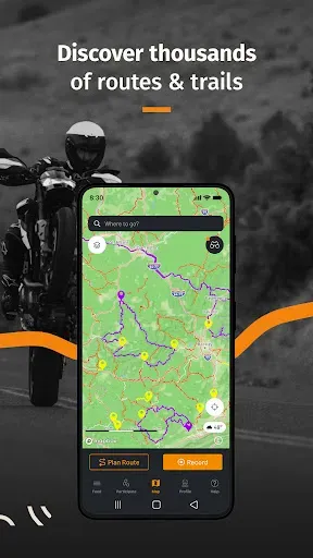 Скриншот 2 — REVER - Motorcycle GPS & Rides
