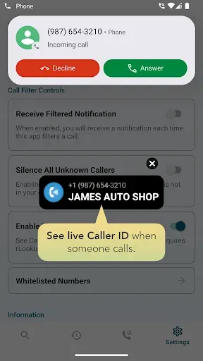 Скриншот 4 — Reverse Phone Lookup — rLookup