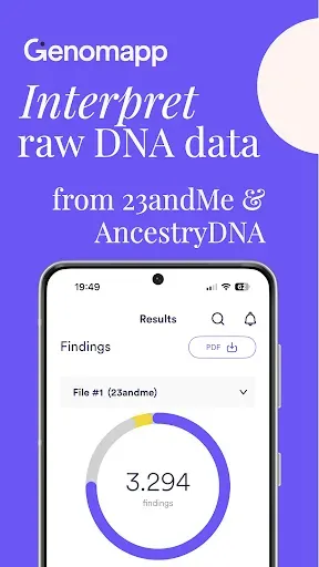 Скриншот 1 — Genomapp: Raw DNA Analysis