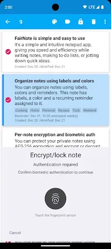 Скриншот 6 — FairNote - Encrypted Notes