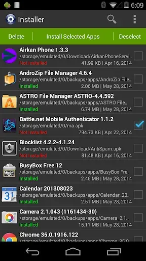 Скриншот 1 — Установка (Install APK)