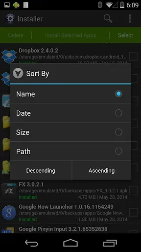Скриншот 3 — Установка (Install APK)