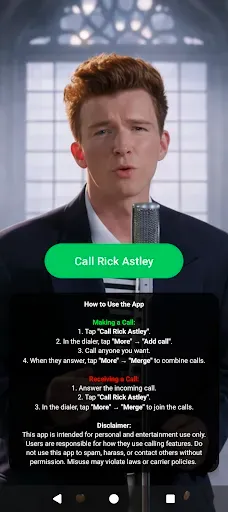 Скриншот 1 — Rickroll Dialer