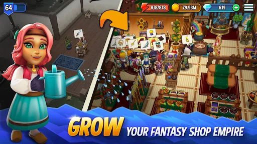 Скриншот 1 — Shop Titans: Crafting Tycoon