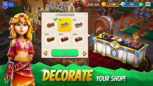 Скриншот 3 — Shop Titans: Crafting Tycoon