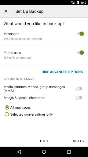 Скриншот 3 — SMS Backup & Restore Pro