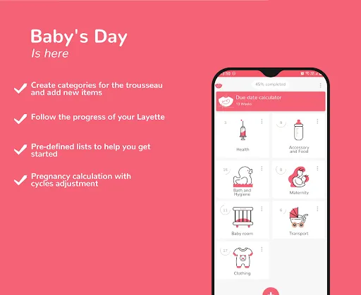 Скриншот 1 — Baby's Day: Baby layette list