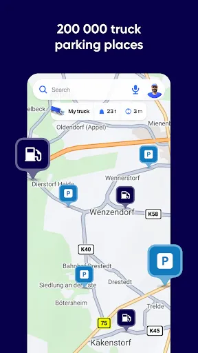 Скриншот 4 — Eurowag Navigation - Truck GPS