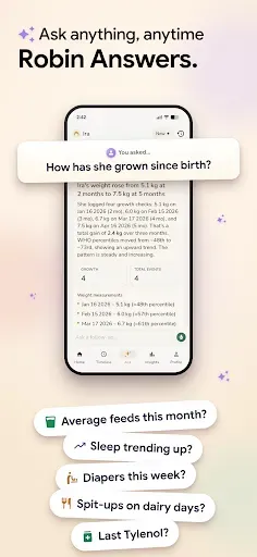 Скриншот 4 — Robin Baby: Newborn Tracker