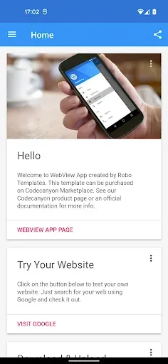 Скриншот 1 — WebView App