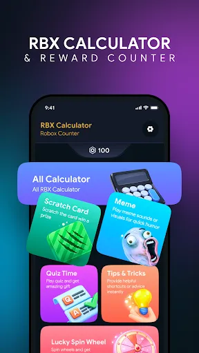 Скриншот 1 — RBX Calculator: Reward Counter