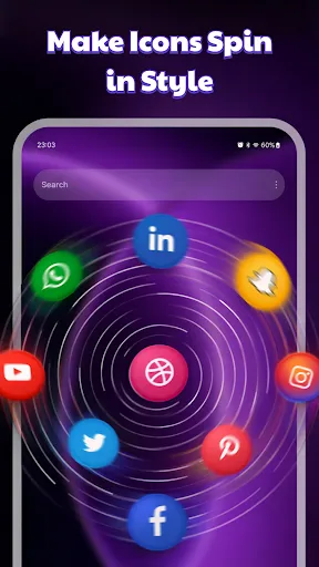 Скриншот 2 — 3D Rolling Icon: Live Launcher