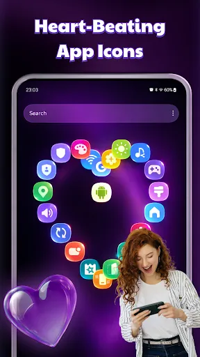Скриншот 3 — 3D Rolling Icon: Live Launcher