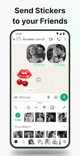 Скриншот 2 — Romantic Love Emoji WAStickers
