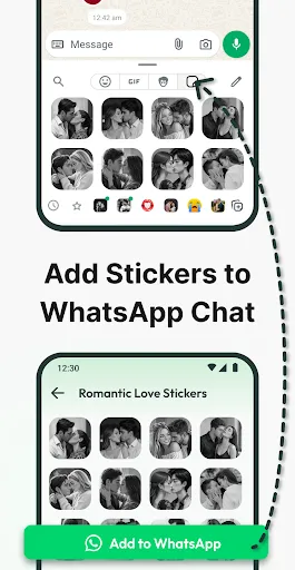 Скриншот 3 — Romantic Love Emoji WAStickers