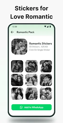 Скриншот 4 — Romantic Love Emoji WAStickers