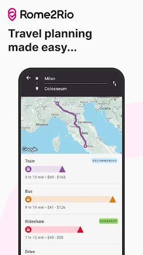 Скриншот 1 — Rome2Rio: Trip Planner