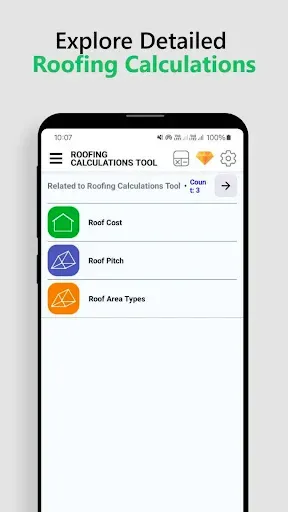 Скриншот 1 — Roofing Calculations Tool