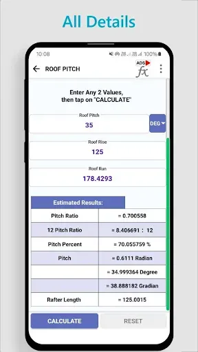 Скриншот 3 — Roofing Calculations Tool