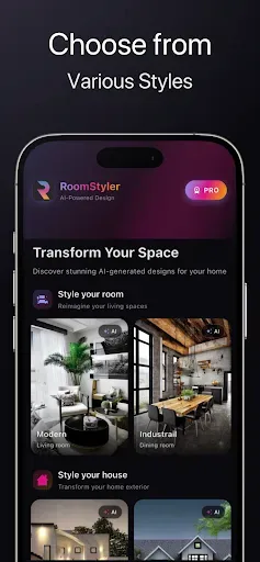 Скриншот 3 — RoomStylerAI - Interior Design