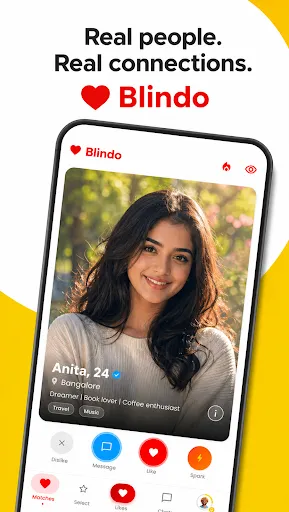 Скриншот 1 — BlindO: Casual Dating & Chat