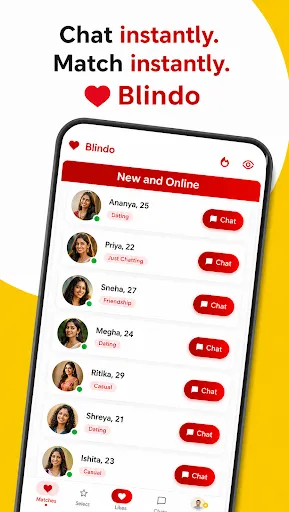 Скриншот 2 — BlindO: Casual Dating & Chat
