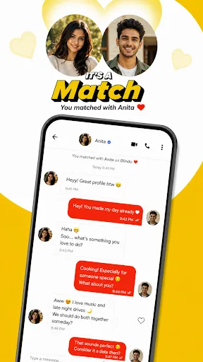 Скриншот 3 — BlindO: Casual Dating & Chat