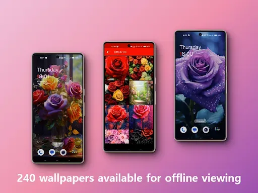 Скриншот 3 — Rose flower wallpapers offline