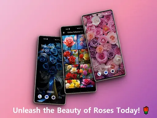 Скриншот 4 — Rose flower wallpapers offline