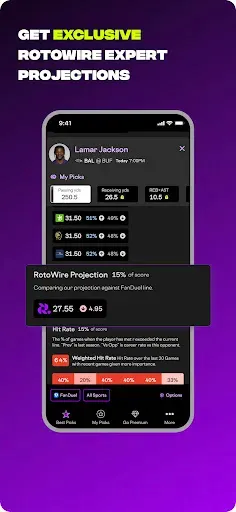 Скриншот 7 — RotoWire Picks | Player Props