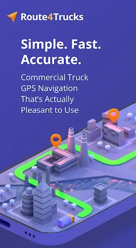 Скриншот 1 — Route4Trucks - Truck GPS App