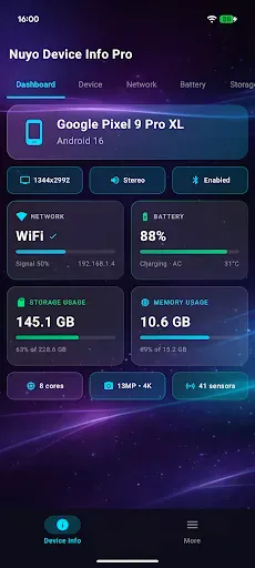 Скриншот 1 — Nuyo Device Info Pro