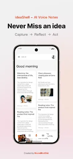 Скриншот 1 — ideaShell: AI Voice Notes