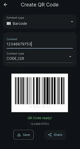 Скриншот 2 — Сканер штрихкодов: QR-код