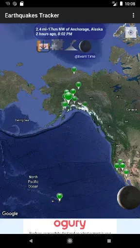 Скриншот 2 — Earthquakes Tracker