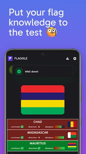Скриншот 1 — Flaggle · Викторина Флагов