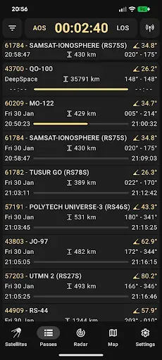 Скриншот 2 — Look4Sat: Satellite tracker