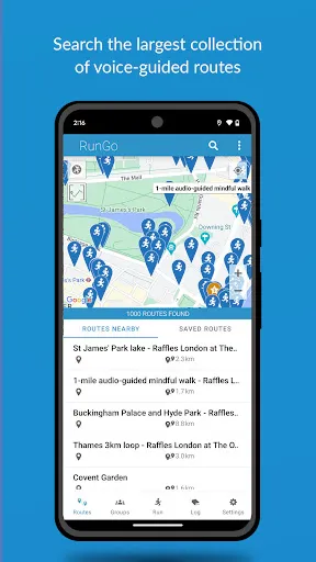 Скриншот 2 — RunGo: voice-guided run routes