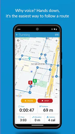 Скриншот 3 — RunGo: voice-guided run routes