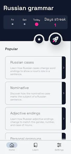 Скриншот 1 — Russian grammar