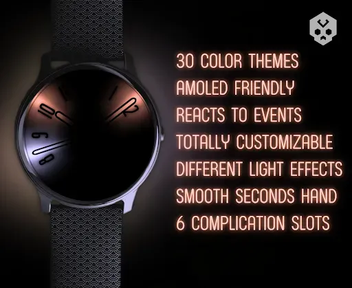 Скриншот 1 — Dark Metal Saber Watch Face
